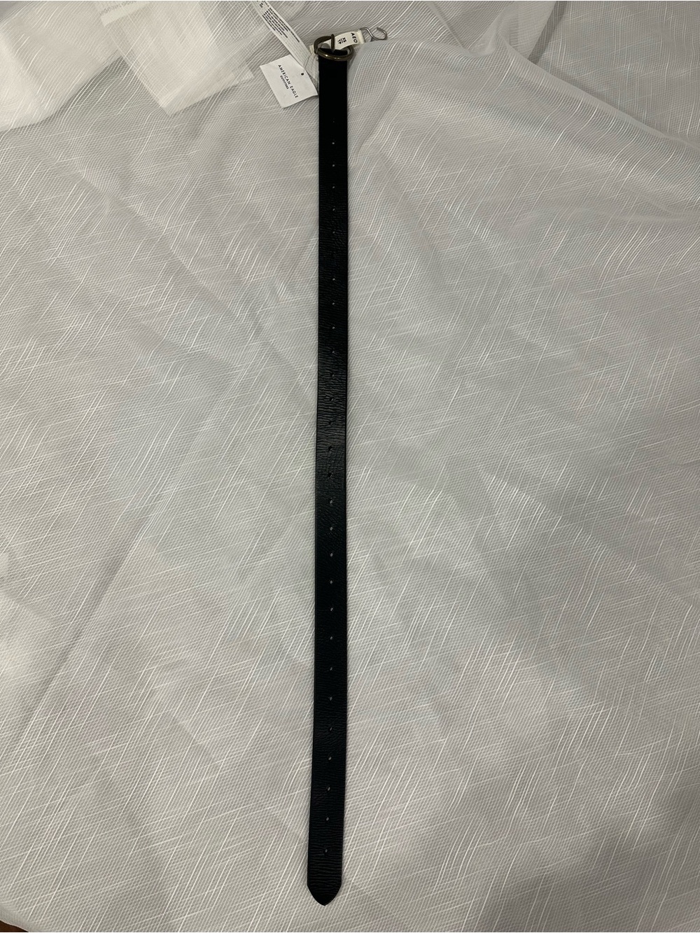 Women’s American Eagle Outfitters Black Textured Belt with Brass Ring